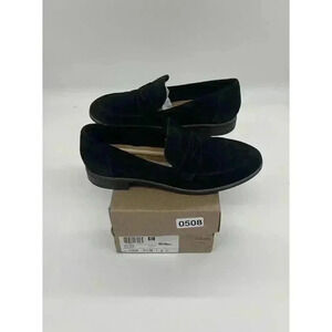 COLLECTION BY CLARKS COMFORT BLACK SUEDE WOMENS SLIP ON LOAFERS‎ SHOES 9.5
